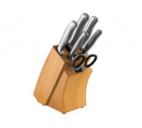 Набір ножів Vinzer Supreme 7 пр., дерев'яна колода