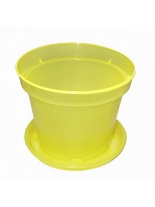 Вазон для орхідей з піддоном 190 мм. (жовтий)