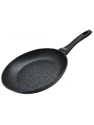 Сковорода Krauff Grand Chef d-28 см, без кришки, чорний мармур, індукція  