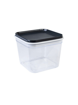 Контейнер для сипучих продуктів Алеана "Фікс" 0,6 л. (прозорий/граніт)
