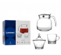 Набір чайний Luminarc 9 предметів Lance (чайн1,2л+6 круж200мл+цукорн)