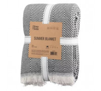 Плед Ardesto Summer 140х190см, 100% бавовна, чорний