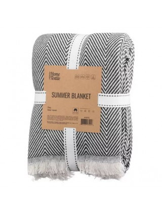 Плед Ardesto Summer 140х190см, 100% бавовна, чорний