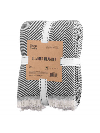 Плед Ardesto Summer 210x230см, 100% бавовна, чорний