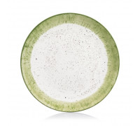 Тарілка обідня Ardesto Siena, 27см, порцеляна, біло-зелений