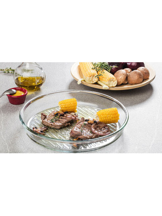 Форма скляна Borcam гриль кругла d-32 см