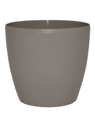 Вазон круглий "Матільда" 24*22 см. (темно-сірий глітер)