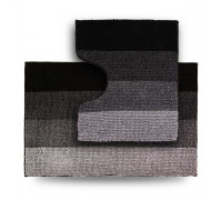 Набір килимів для ванної кімнати Dariana Новий стандартний 60*50 см., з вирізом 60*90 см, (чорний)
