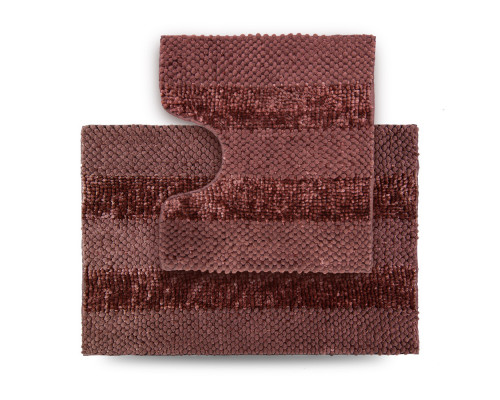 Набір килимів для ванної кімнати Dariana Матрас, 55*50+55*80 см (коричневий)
