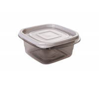 Контейнер ОМЕГА квадратний 1 л (коричневий прозорий)