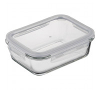 Контейнер для зберігання харчових продуктів Ardesto Gemini 1,06л, боросилікатне скло, пластик, прямокутний, прозорий