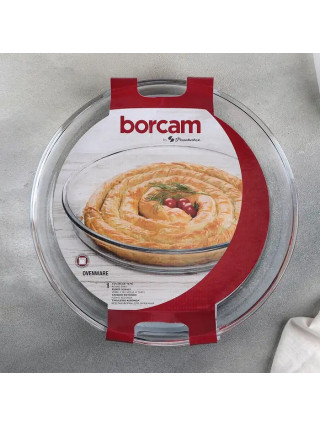 Форма скляна Borcam кругла d-32 см, h-5 см, v-2,8 л