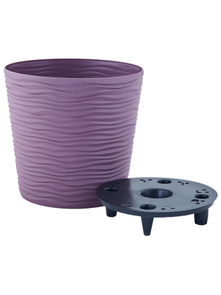 Вазон "Ф'южн" зі вставкою низький d-20*18 см. (фіолетовий)