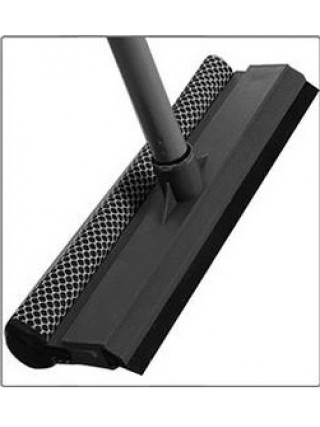 Швабра для миття вікон, нержавіюча телескопічна ручка, 25см (чорна)