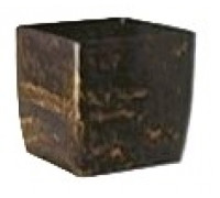 Вазон "Квадро Stone" низький 22*22*21 см. (чорний агат)