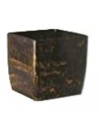 Вазон "Квадро Stone" низький 22*22*21 см. (чорний агат)