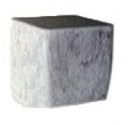 Вазон "Квадро Stone" низький 27*27*26 см. (білий мармур)