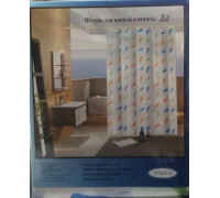 Штора для ванної кімнати з кільцями, атласова тканина, 180х180см, мікс