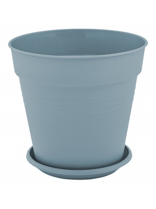 Вазон з підставкою "Глорія" 23,1*22,1 см. (сизо-блакитний)