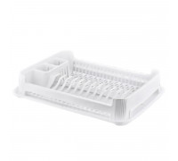 LINE Сушка для посуду одноярусна з рел'єфним бортом  Ozer plastik 48*36*15 см (білий)