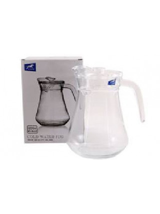 Глечик скляний 1300 мл з кришкою