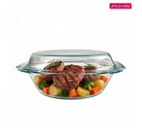 Гусятниця Kamille 4,5л (3л+1,5л) скляна з кришкою