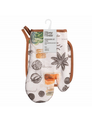 Набір прихваток для кухні Ardesto Spice 17х28см, 20х20см, 90% поліестер, 10% бавовна
