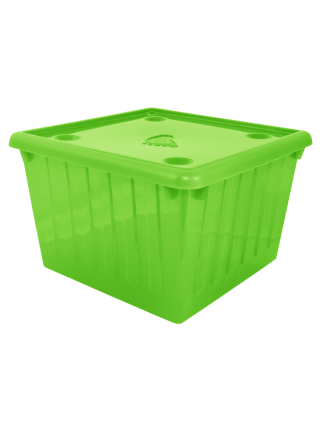 Контейнер для зберігання речей з кришкою 25 л. (дитяча з ніжкою) (оливковий)