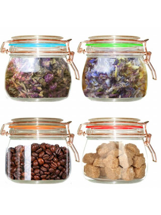 Банка скляна на зажимі S&T 500 мл.