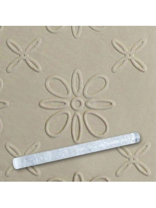 Скалка текстурна акрилова  Квітка на гілочці L 21 см ( шт )