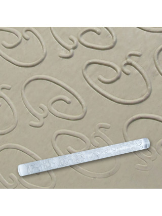 Скалка текстурна акрилова Квіти вісім круглих пелюстків та серцевина L 21 см