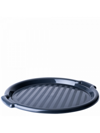 Піднос пластиковий круглий Алеана d-38,8 см., h-2,5 см. (граніт)