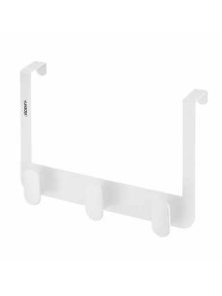 Дверний вішак на 3 гачки Ardesto Minimalism 30x3x20см, метал, пластик, білий