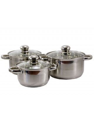 Набір каструль Zauberg 6 пр. (каструлі: 1,9 л., 2,6 л., 3,6 л.) 