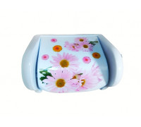 Тримач для туалетного паперу Elif Plastic (квіти рожеві)