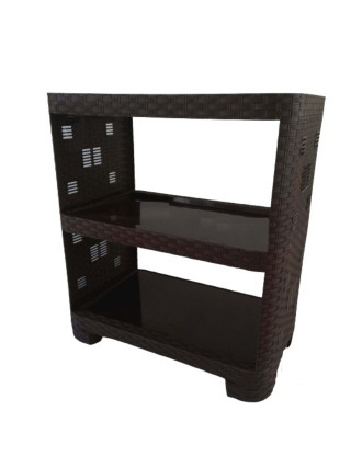 Етажерка універсальна Plastic's Craft Ротанг, 3-секційна, 52*30*58 см, коричневий