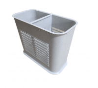 Підставка для столових приборів, 16*8*13 см (білий)