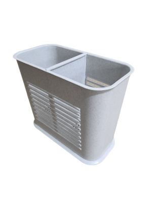 Підставка для столових приборів, 16*8*13 см (білий)