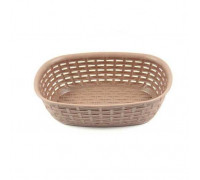 Сухарниця овальна Ротанг 25,5*18,5*7,5 см (капучино)