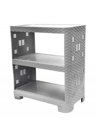 Етажерка універсальна "Ротанг", 3-секційна, 52*30*58 см, (сірий)