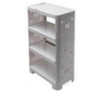 Етажерка універсальна "Ротанг", 4-секційна, 52*30*83 см (сірий)