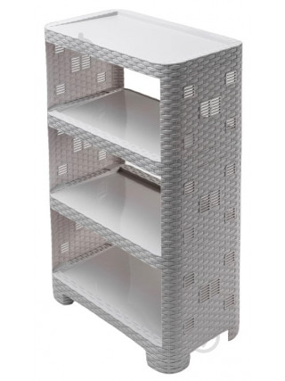 Етажерка універсальна "Ротанг", 4-секційна, 52*30*83 см (сірий)