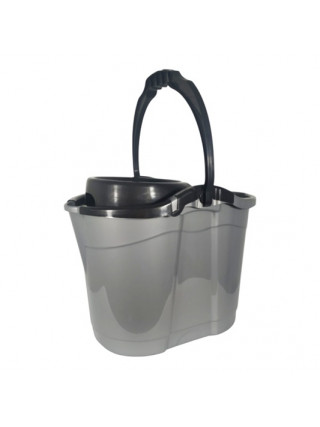 Відро овальне 14 л, з віджимом Plastic's Craft (капучино)