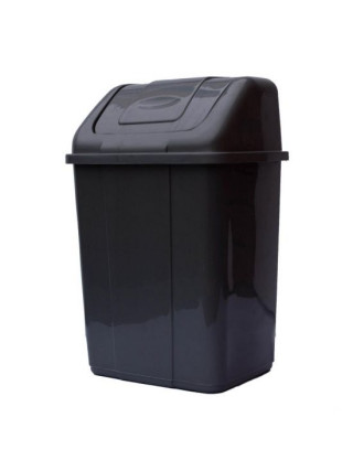 Вiдро для смiття Plastic's Craft 18 л, з поворотною кришкою, 29,5*22,5* 44 см (графіт)