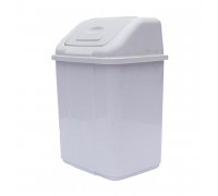 Вiдро для смiття Plastic's Craft 4 л, з поворотною кришкою, 18*14*27 см (білий)