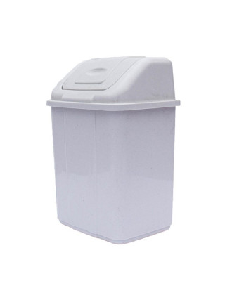 Вiдро для смiття Plastic's Craft 4 л, з поворотною кришкою, 18*14*27 см (білий)