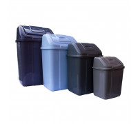 Вiдро для смiття Plastic's Craft 4 л, з поворотною кришкою, 18*14*27 см (графіт)