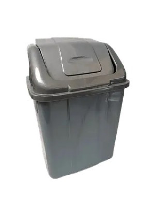 Вiдро для смiття Plastic's Craft 4 л, з поворотною кришкою, 18*14*27 см (металік)