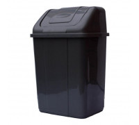 Вiдро для смiття Plastic's Craft 9.5 л, з поворотною кришкою, (графіт)