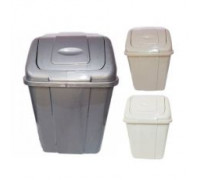 Вiдро для смiття Plastic's Craft 9.5 л, з поворотною кришкою, (капучино)